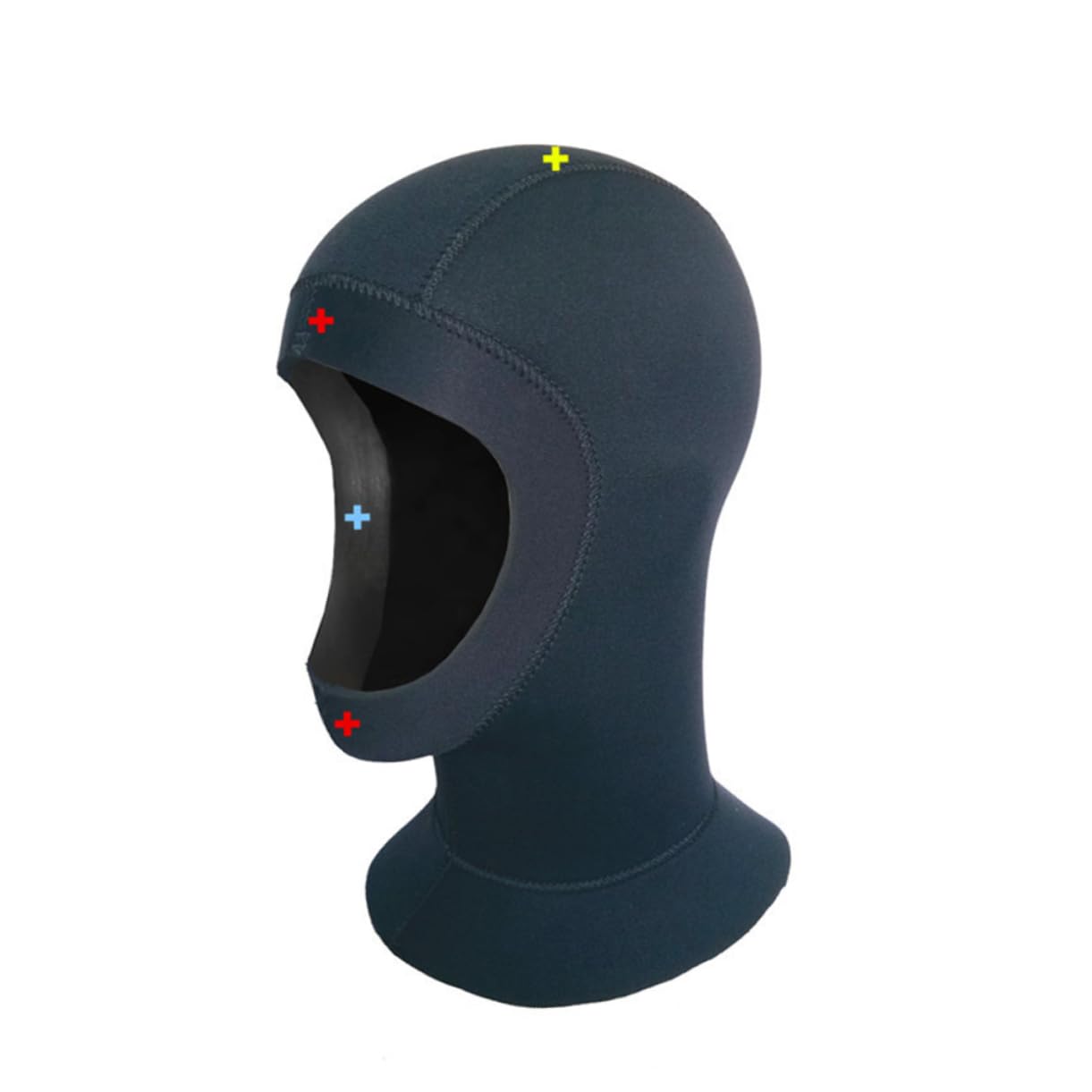 Cubierta de la Cabeza de Buceo Gorro de Neopreno Sombreros de Hombre equipados bucear Impermeables Gorro de esnórquel Capucha de Buceo Black