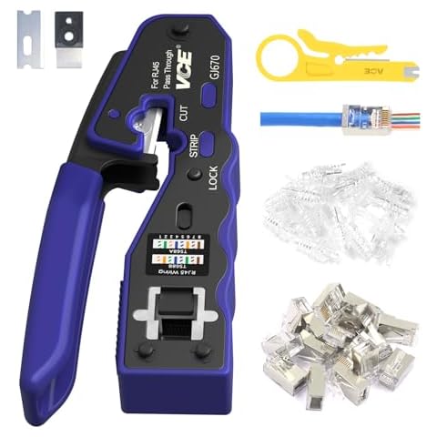 VCE RJ45 Crimp Tool Kit with Connectors Cover