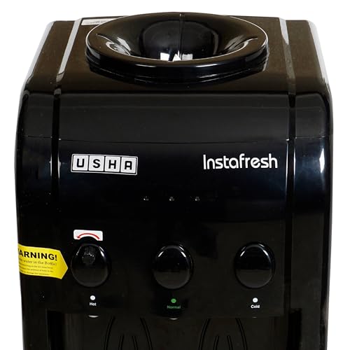 Image of USHA INSTAFRESH FS Jet Black 3 TAP (63HNCCCBL3FIFMV) with Cooling Cabinate-Bottled Water Dispenser