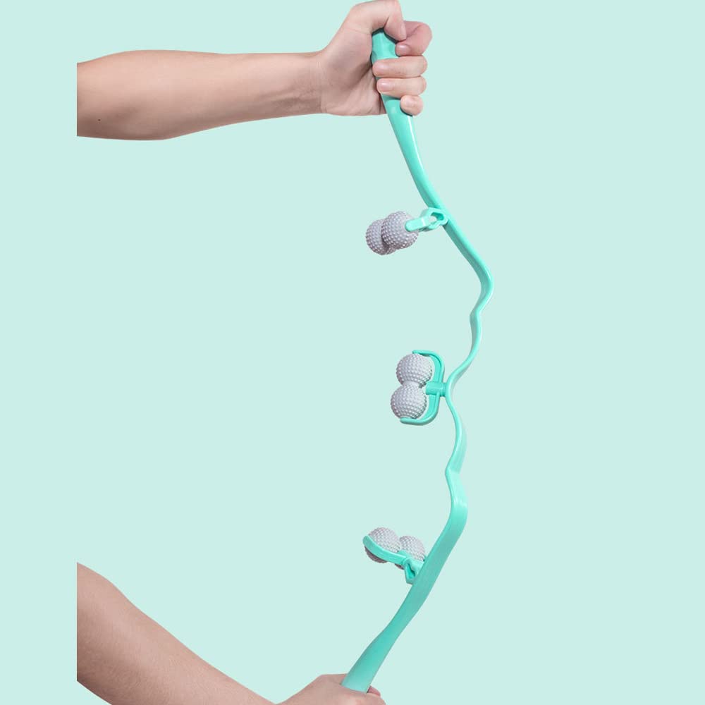 6Bolas Terapia De Presión De Plástico Terapia Massage Alivia El Masajeador del Cuello del Rodillo De Mano para El Punto De Gatillo del Hombro del Cuello