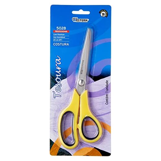 Tesoura Costura Profissional com Parafuso, Western, Multicor, 8', Pacote de 1