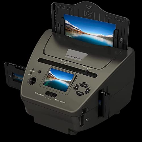 35mm Pellicola Scanner, Convertitore Digitale standalone per Negatives & Slides, 135 Formato a JPEG, Nessun PC Necessario, Schermo LCD, Supporto per Scheda SD, Nero