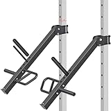 Kipika Power Rack Jammer Arms – Verstellbare Höhe & Winkel Hebelarmsystem für 7,6 x 7,6 cm Racks mit 1,6 cm oder 2,5 cm Löchern – passend für 5,1 cm olympische Platten – 1 Paar