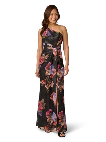 Image of Adrianna Papell One Shoulder Chiffon Gown