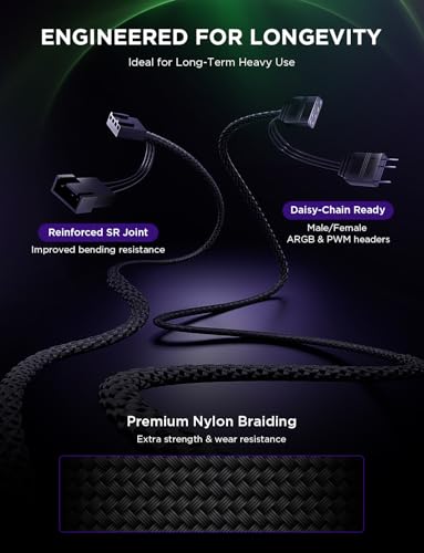 Image of AsiaHorse Nyota Pro 120mm PC Fans ARGB PWM, Modular Daisy-Chain Design, Dual-Zone Asynchronous Lighting, 18 Addressable LEDs, 2000RPM High Airflow 61.5CFM, Low Noise 29dB, for PC Case & Liquid Cooler