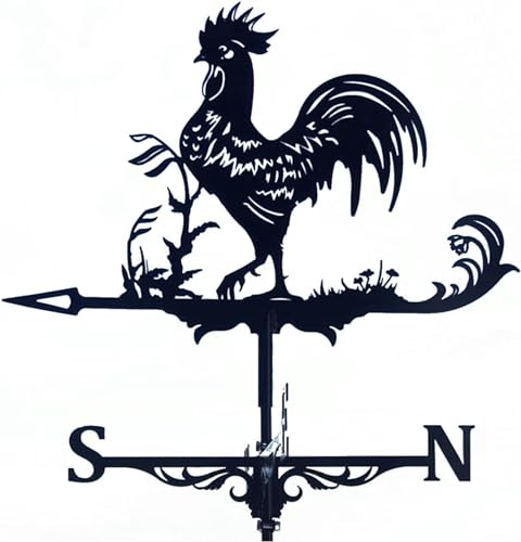 Wzglod Support de montage en forme de coq - Décoration de toit - Orientation du Sud Ouest - Nord - Abri de jardin - Outil de mesure - Beau et pratique - 34,8 x 85,9 cm