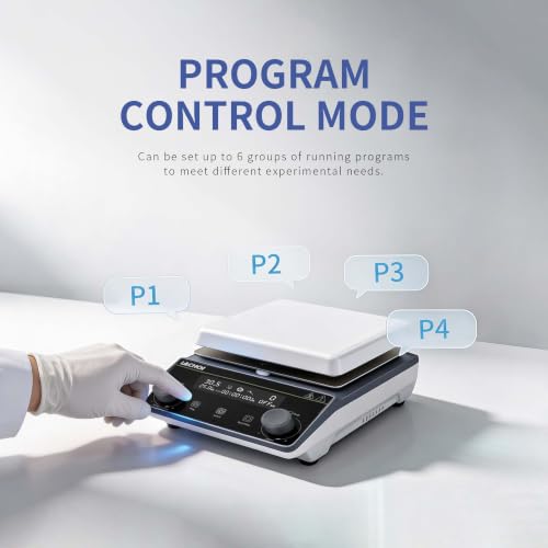 Image of Digital Magnetic Stirrer Hot Plate Stirrer 5L 300℃ 5.9IN Stir Plate | LCD|1600RPM|Stir Bar|Support Stand|Temp Probe Sensor|Lab Hot Plate with Magnetic Stirrer Magnetic Stir Plate Labs Home Univ.