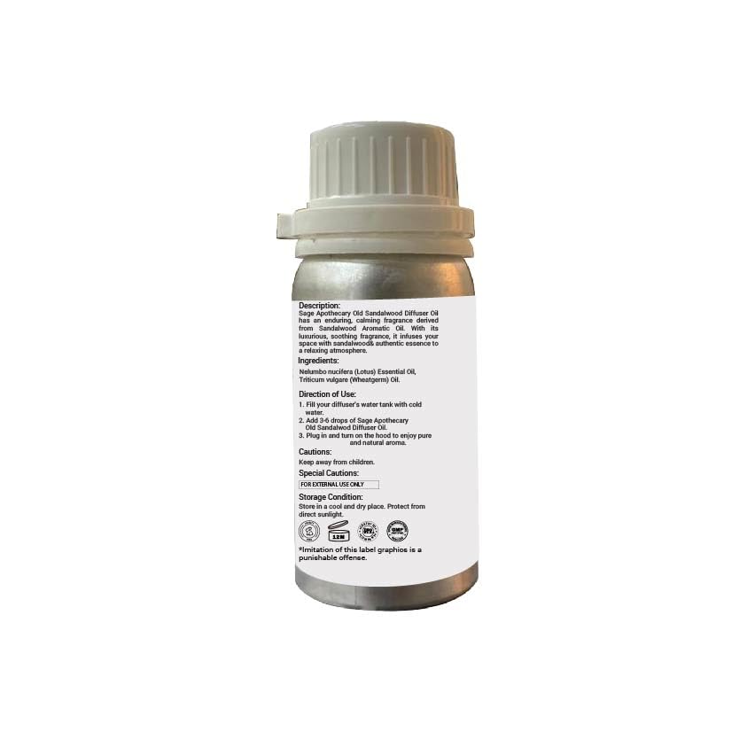 Image of Sage Apothecary Diffuser Oil for Relaxation, Calm Mood, 125 ml (125 ml, Blue Lotus)