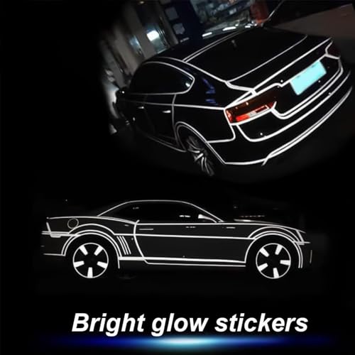 Image of WALLMATE Reflective Strip Sticker Self-Adhesive Night Visibility Warning Tape Waterproof Safety Reflector for Car, Bikes,Truck And Other Vihicle (Gold Strip, 0.5 In x 45 Mtr (1771 in) (PCK OF 2))
