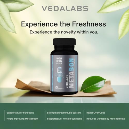 Image of Whole Body Cleanse Metabon Detox Supplement, 30 Vegetarian Capsules, with Liver Support and Immune System Boost (1)
