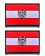 2 Stück Österreich-Adler Flagge Patch Stickerei Taktische Militär Patch,Aufnäher mit Stickereiverschluss Airsoft für Stickereibänder Jacke Rucksäcke Taktische Kleidung Taschen Abzeichen