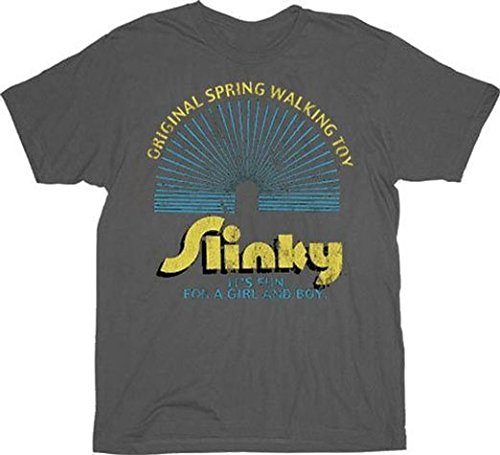 Amazon.com: Slinky Spring Walking Toy Gray Adult T-Shirt Tee Large