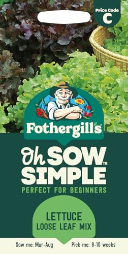 Fothergills Oh Sow Simple Lettuce Loose Leaf Mix Vegetable Seeds Sow: MarAug