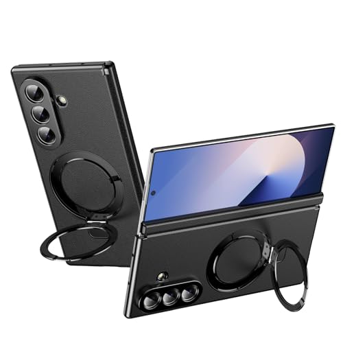 Étui Galaxy Z Fold 7 Aest en cuir PU premium noir au design ultra mince