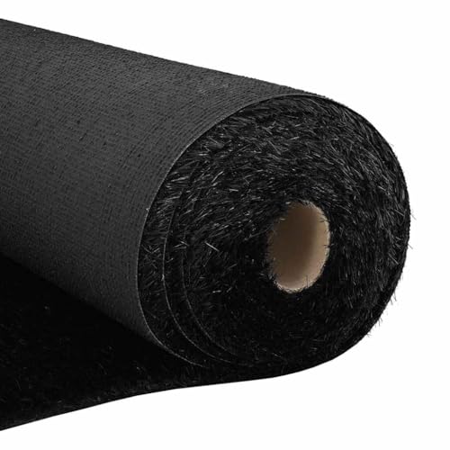 vidaXL Rotolo di Erba Artificiale 1X5M 40Mm Resistenti ai Raggi UV Prato Sintetico Nero Basso Manutenzione Uso Intero Esterno Piante Finta Paesaggio No