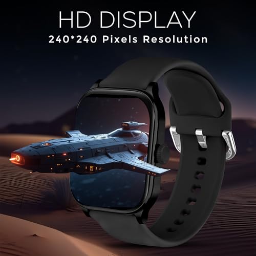 Image of PunnkFunnk NovoLux HD Display Smartwatch for Men & Women Answer /Make Calls, Heart Rate Monitor, 113+ Sports Modes, Step Counter, IP68 Waterproof, Compatible with Android & iOS(Black)