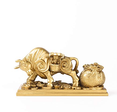 Estatua de Resina Fengshui Toro Decorativo para Hogar y Oficina