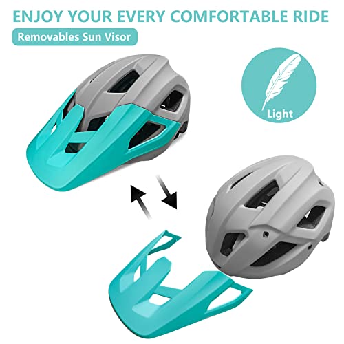 Hsility Bike Helmet Men Mountain Bike Helmet Safety and Stylish Breezy Ventilation Lightweight Reinforced Long Sun Visor - Image 4