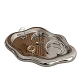 EASY ARRANGEMENT: Jewelry trays offer easy arrangement for organizing some necklaces, rings, earrings, and bracelets, helping users keep accessories tidy and accessible on dressers, shelves, or bathroom countertops at home or office.