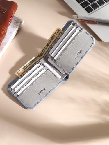 SKOVA LONDON Men Vegan Leather Wallet (Blue) - Image 7