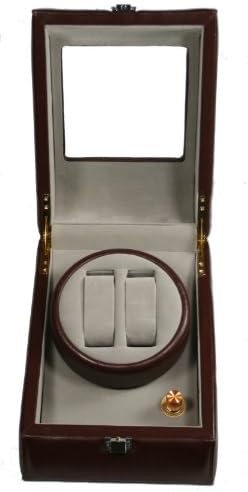 Kendal Leather Automatic Double Watch Winder Box PI-BRN