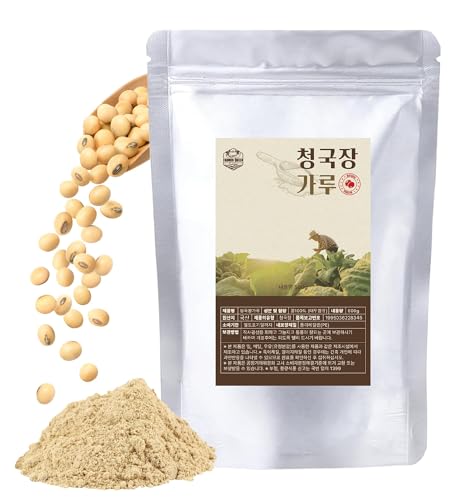 FARMER QUEEN Korean Traditional Fermented Soybean Powder 17.6oz - Nattokinase Source Cheonggukjang Powder Soy Bean Natto Powder 500.0 grams 17.6 Ounce 1