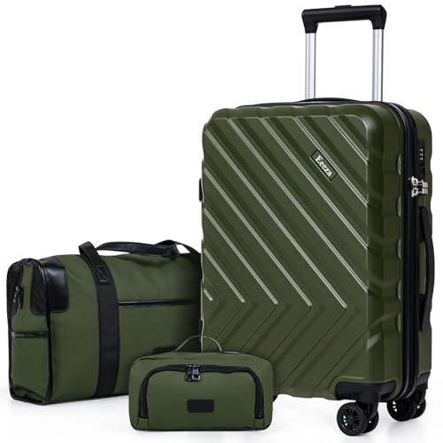 Eeeza Luggage Sets 3 Piece,Suitcases with Wheels,Carry On Luggage Set 22x14x9 Airline Approved,Hardshell Luggage Sets With TSA Lock,20 Inch Carry On Suitcase