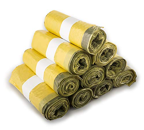extra starke Gelbe Säcke - Wertstoffsack mit Zugband, 90 Liter, 22µ Materialstärke - Gelber Sack (10 Rollen)