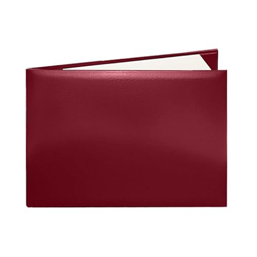 Herrenbek Diploma Cover 8.5”x11” Graduation Certificate Holder Document Holder Smooth Leatherette,Maroon-1Pack