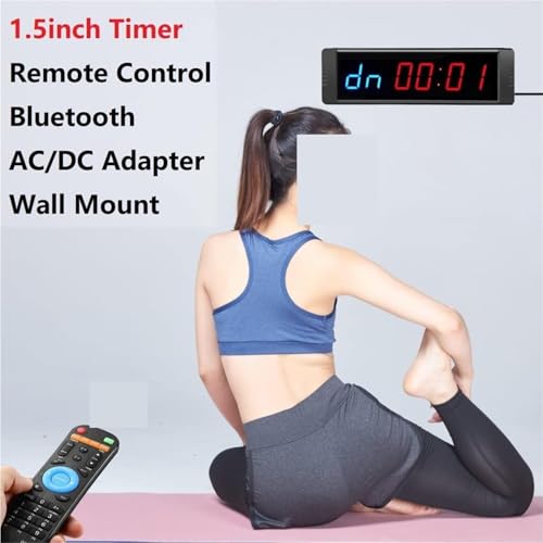 Cronómetro digital para gimnasio con control remoto y Bluetooth miniatura 4