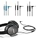 EARLA TEC Replacement Audio Cable Cord Extension Wire for Bose QuietComfort QC25 QC35 Headphones with in line Mic Volume Control (Black)