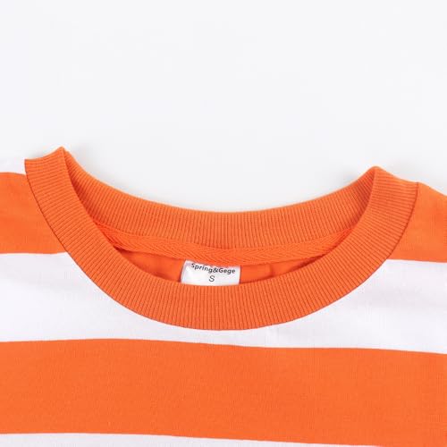Spring&Gege Men's Short Sleeve Striped Cotton Crew Neck T-Shirts3