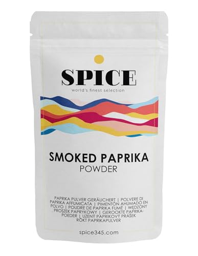 SPICE 345 Paprikapulver geräuchert, 250g. Original Smoked Paprika Pulver, (Rot) mit feiner Schärfe & Süße, ideal zum kochen und für Grillmarinaden & ungarisches Gulasch