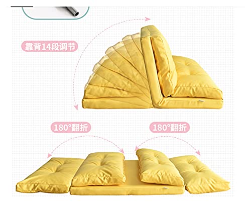 AiKoch Kreative Multifunktionale Klappmatratze Schlafsofa Freizeit- und Komfort Tatami-Matten Ändern Form Schlafzimmer Schlafsofa (Color Classification : Yellow, Size : 60x200cm) – Bild 4