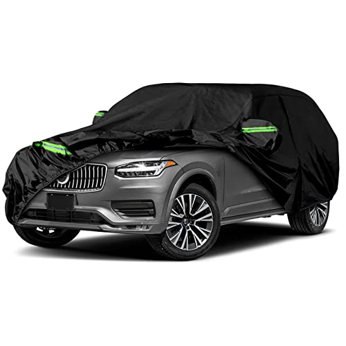 Waterproof Car Covers Replace for 2002-2026 Volvo XC90, 6 Layers All Weather Car Cover with Zipper Door & Windproof Bands for Snow Rain Dust Hail Protection