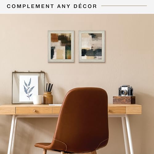 MCS Studio Gallery 8x10 Picture Frame Gray Woodgrain, Vertical & Horizontal Wall Hanging & Easel for Tapletop Display, Rectangle Photo Frame for Photos, Posters & Art Prints (2-Pack)