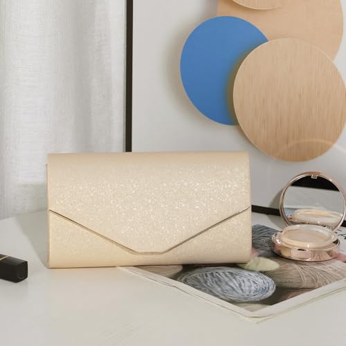 Image of UBAYMAX Clutch Purses for Women Formal Dressy Evening Handbags Crossbody | Sparkly PU Leather Envelope Clutch Bag Fancy Small Shoulder Bag for Wedding Party Cocktail Prom Engagement Formal Occasions
