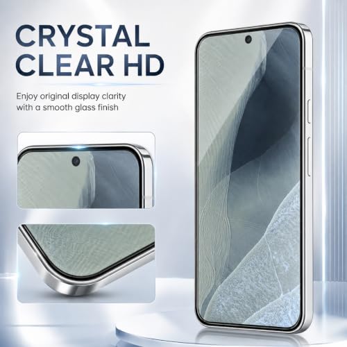 Image of FIRST MART Tempered Glass for Google Pixel 11 Pro, 9H Full-Glue Screen Protector, 3D Edge-to-Edge, HD Clear, Oleophobic, Case-Friendly, Black, Pack of 1