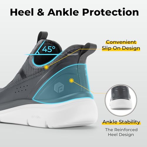 Image of FitVille Men's Extra Wide Slip on Walking Shoes with Arch Support Men Slip on Sneakers for Foot Pain Relief-Stepease V2