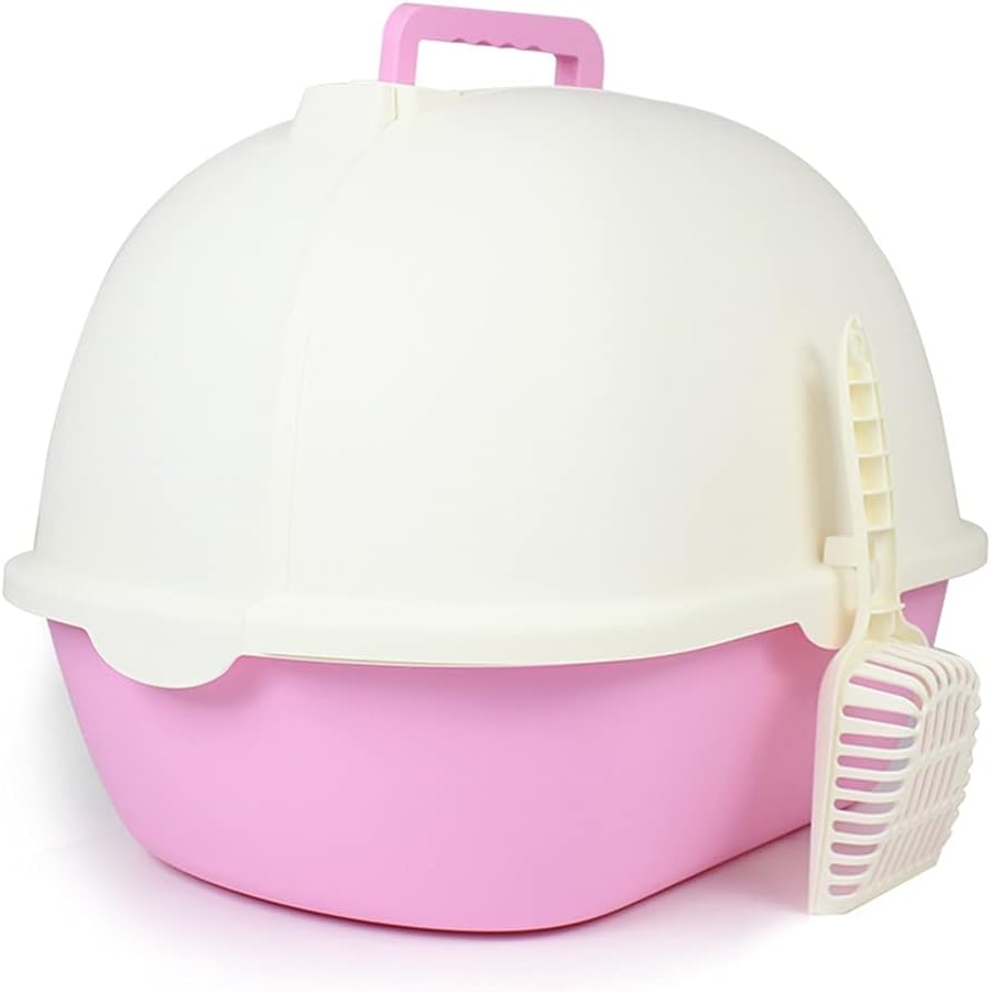 GPPZM Portable Cats Litter Box Fully Enclosed Back Flip