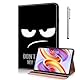 Hülle für Amazon Fire HD 10 Tablet (9. Gen 2019 & 7. Gen 2017) mit Stylus, Fire HD 10 2019/2017 Hülle Ständer, PU Leder Wallet Cover Case mit Kartenschlitz -Nicht anfassen