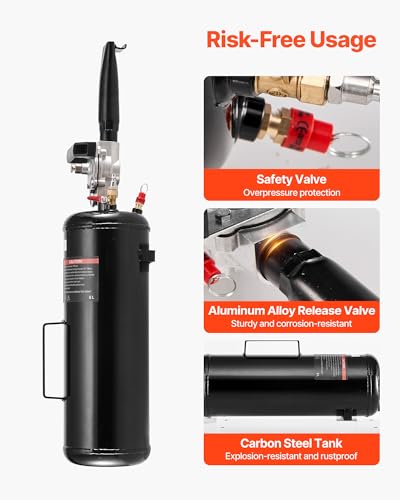 Image of VEVOR Portable Tire Bead Seater, 2.1 Gal / 8 L Air Bead Blaster, Handheld Tire Inflator Tool, 87-116 PSI Operating Pressure, Trigger Seating Inflator for Car, Compact SUV, Light Truck, E-Bike, RV, ATV