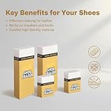 Yolkify 4 Pcs Suede Cleaner – Magic Eraser with Polishing Particles, Dry Use Suede Eraser for Scuff Marks & Dirt Removal on White Shoes, Suede Sneakers & Trainers - Image 4