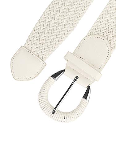 Allegra K Woven Plus Size Waist Belts Wide Braided Belts for Women Dress Metal Buckle2