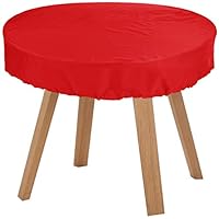 Premium Afdekzeil Rond Voor Binnen en Buiten 160x15 cm Tuintafel Hoes Afdekking Kap Beschermhoes Afdekhoes 500 m², 900 D, 6.000 mm Waterbestendigheid Zwart