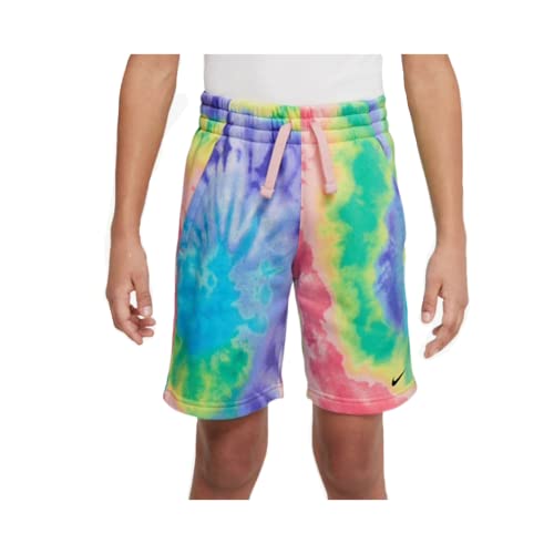 Nike Kids Boy's NSW Club Tie-Dye Shorts (Little Kids/Big Kids) Arctic Punch SM (7-8 Big Kid)