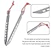 iBasingo 8 pcs/Lot Ultralight Titanium Tent Pegs Outdoor Camping Tent Stakes for Sand Heavy Duty Portable Tent Nail for Garden Picnic A-Ti4008P