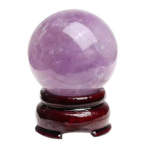 60-70mm Natural Amethyst Quartz Crystal Stone Spheres Balls for fengshui 1pc