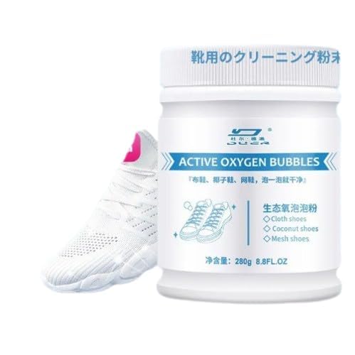 MAANYA COLLECTION Oxygen Bubble Shoe Cleaner Powder White Shoe Cleaning Cream, Shoes Whitening Cleansing, Stain Remover Cleansing Cream for Shoe, Sneaker Cleaner White Shoes, 280g[1 PCS]