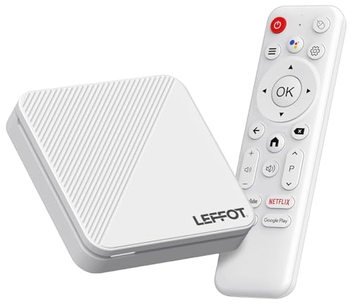 Android TV Box 2025, LEFFOT H313 4K UHD Smart TVBox, TV-Box Android 14 with HDR10, 2GB RAM + 16GB ROM, 2.4G & 5G WiFi 6, Voice Control, Allwinner H313 Quad Core Arm Cortex A53